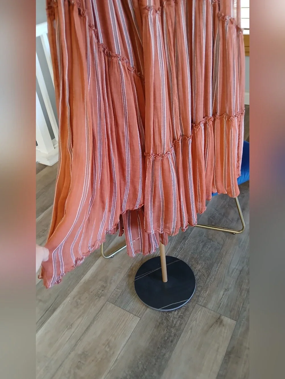 Free People One Ember Printed Midi  Skirt in Terracota. Size S
